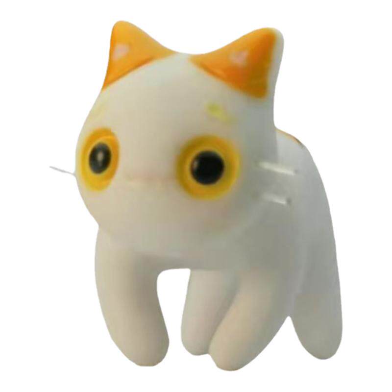 原创设计师手绘软陶小猫甜美耳钉