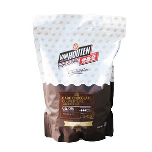 梵豪登65%純可可脂黑巧克力币1.5kg 30.5%白巧嘉利宝原装新疆烘焙