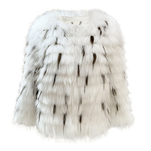 熊熊屋【贵妇皮草】限量高级大牌定染斑点轻薄显瘦狐狸毛皮草外套