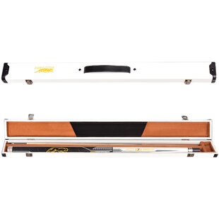 台球杆盒1/2单槽双槽3/4杆盒中式黑八九球杆铝合金收纳木合通杆盒