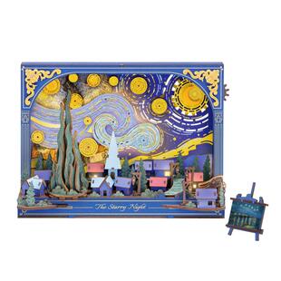 若客木艺画集星月夜情人节礼物生日手工diy积木花摆件装饰画女1个