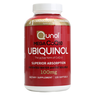 美国直邮 Qunol辅酶CoQ10软胶囊还原型泛醇水溶性中老年心脏进口