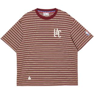 【NBA联名】杰克琼斯男装2025年秋快船队篮球条纹撞色短袖男款T恤