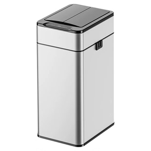 双开门智能感应垃圾桶 不锈钢家用一拉打包卫生间厨房客厅办公室