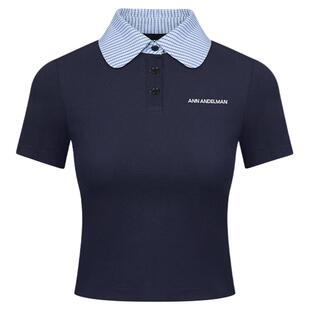 ANN ANDELMAN  25新款女士格子POLO领短袖T恤银泰百货 301286