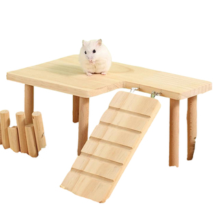 金丝熊仓鼠造景平台笼子内家具二层躲避屋解闷玩具爬楼梯用品大全