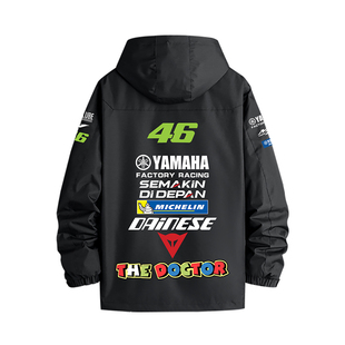 MotoGP雅马哈YAMAHA摩托车厂队罗西46号骑行服防风外套冲锋衣男