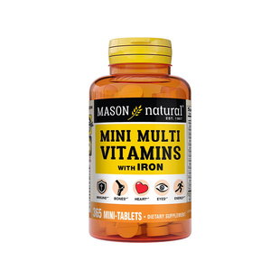 Mason Natural进口复合维生素铁元片剂补铁片铁元素叶酸女性365片