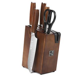 张小泉淳锐刀具套装套刀组合不锈钢菜刀切片全套厨房家用木头手柄