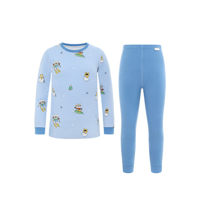 全棉时代儿童风柔棉倍暖保暖套装