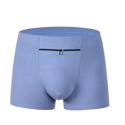 旅游防盗内裤纯棉男士有口袋平角