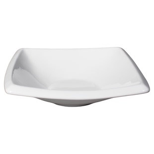 正方顺边碗盘创意菜盘凉菜盘深盘酒店盘子餐具加厚加深简约高级感