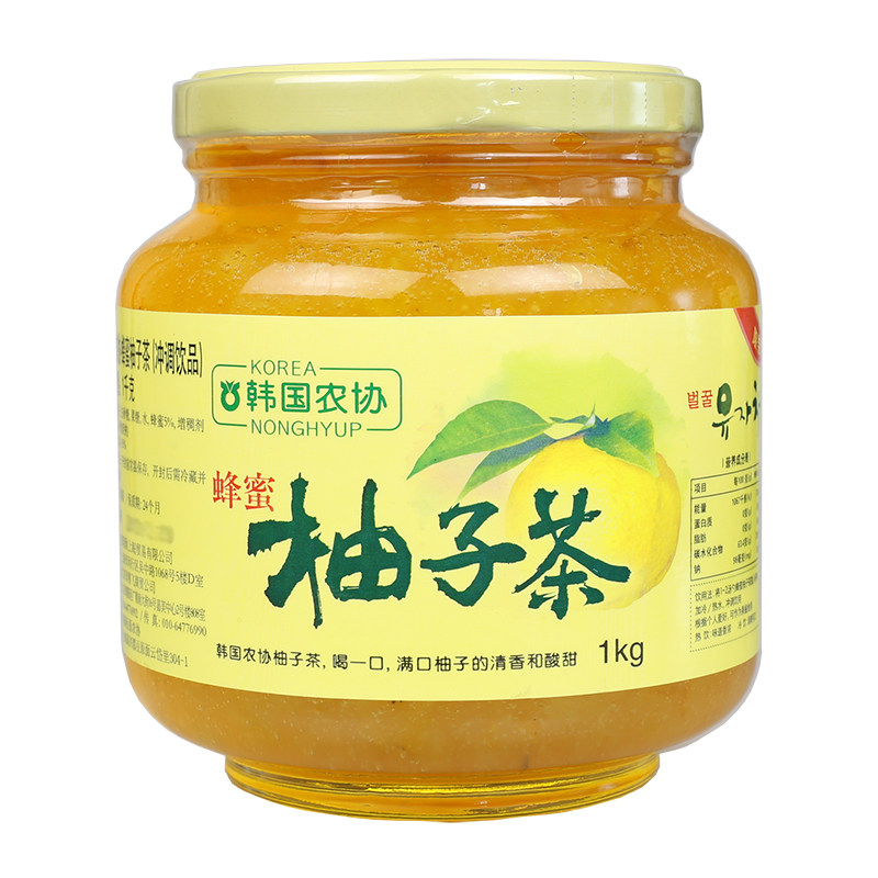 韩国农协蜂蜜柚子茶1000g冲泡水果茶冲饮韩国原装进口水果果酱