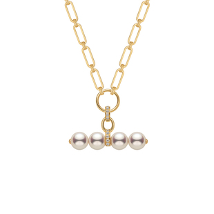 HELAS赫拉「柔·界」系列平衡扣珍珠吊坠Akoya海水珍珠18K金项链