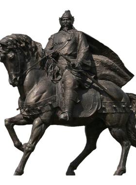 骑马雕像武将关羽园林景观定制