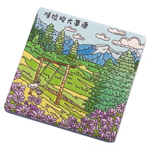 新疆文创陶瓷冰箱贴磁吸贴赛里木湖装饰礼物纪念品送朋友老师礼品