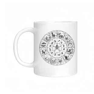 黄道十二宫图星座图马克杯陶瓷杯子家用喝水杯子男女办公室咖啡杯