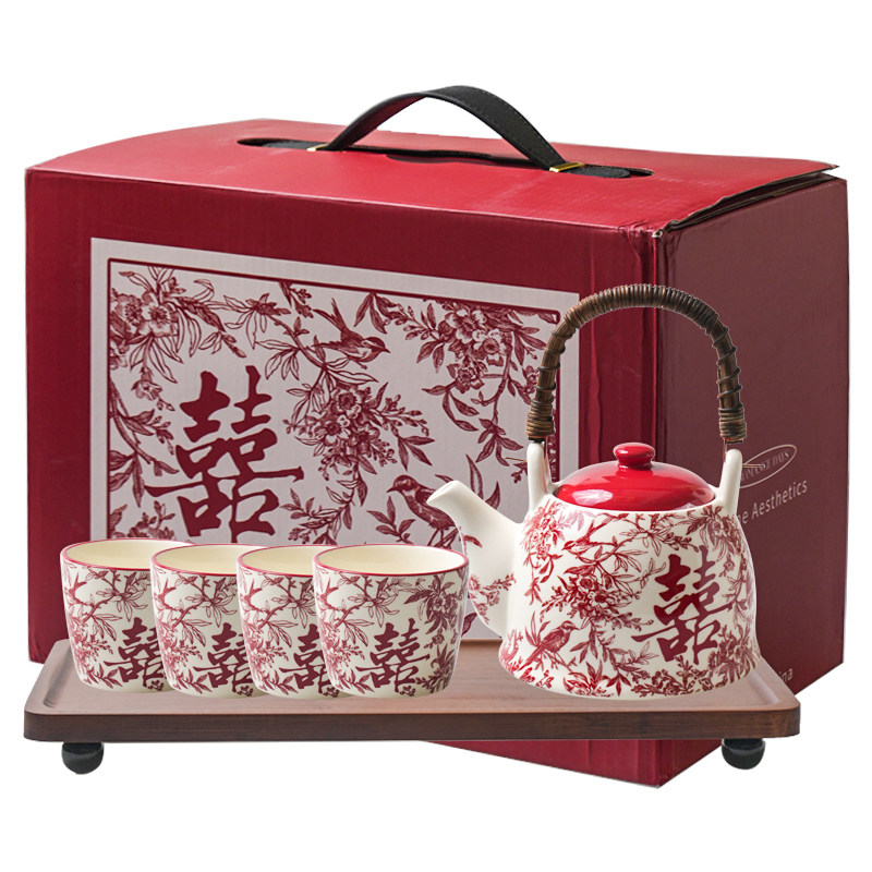 舍里杯子套装结婚新婚礼物送新娘乔迁新居伴手礼茶具套装订婚礼盒