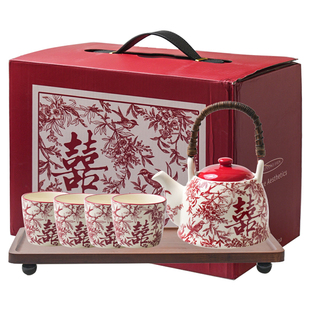 舍里杯子套装结婚新婚礼物送新娘乔迁新居伴手礼茶具套装订婚礼盒