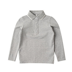 儿童纯棉POLO衫 校服 男童女童长袖上衣 中大童T恤打底衫春款童装