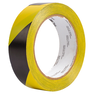 3m警示胶带黄黑766黑黄斑马线地板PVC警示标识胶带地面5s定位黄色警戒线仓库划线贴地标划分区域贴地板胶带