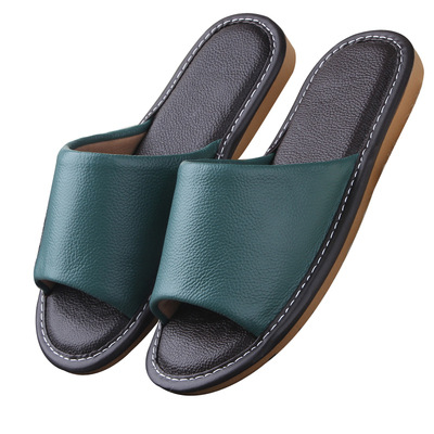 高档美式真皮拖鞋防滑软底家用