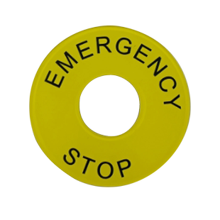 定做急停警示牌圈铝合金亚克力紧急停止标牌标签启动停止标识牌贴电梯扶梯手动报警按钮开关标示牌贴纸孔16