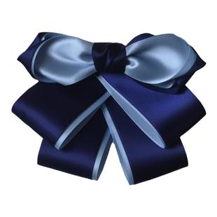 新款酒红灰中工商银行招行职业领花头花套装护士邮政银行衬衣领结