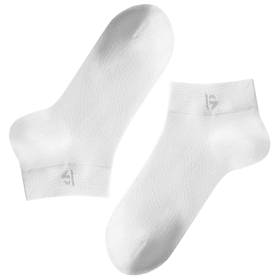 浪莎男士夏季超薄款透气网眼短袜