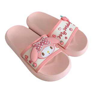 细细条 三丽鸥美乐蒂拖鞋女夏季踩屎感防滑厚底可爱少女外穿凉拖