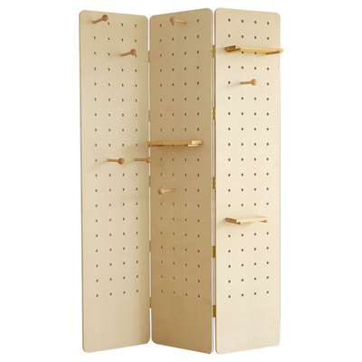 小木良品立式隔断屏风日式洞洞板