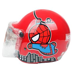 台湾EVO蜘蛛侠电动摩托车儿童头盔男女宝宝小孩安全帽保暖冬季