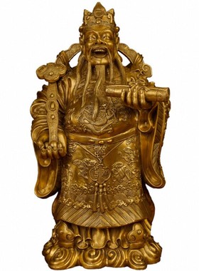 黄铜福禄寿三星摆件福星禄星寿星送礼长辈客厅家居桌面装饰办公室