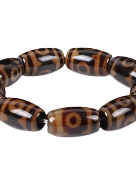 西藏老天珠手串原石手链一线三眼天珠玛瑙项链佛珠男女款招财转运