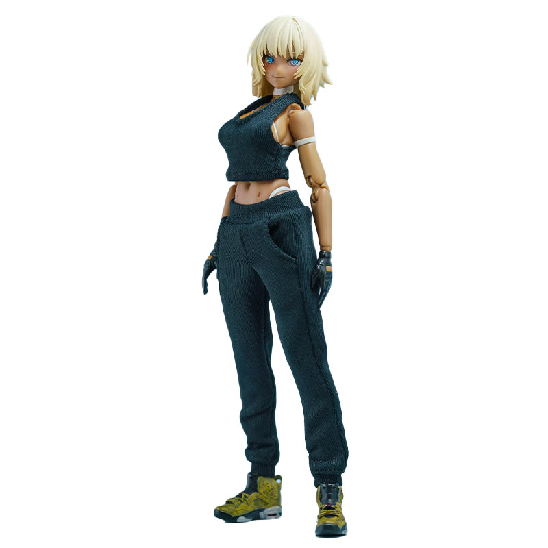 现货1/12 CRAZY FIGURE6寸机娘窝之壳romankey女素体紧身背心卫裤