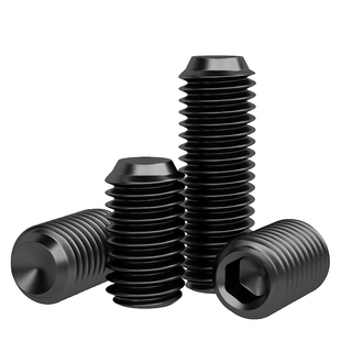机米紧定螺丝 12.9级黑色凹端基米内六角无头螺丝钉顶丝M1.6-M24