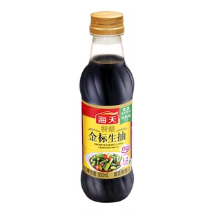海天特级金标生抽酱油0添加防腐剂家用黄豆酿造零官方旗舰店正品