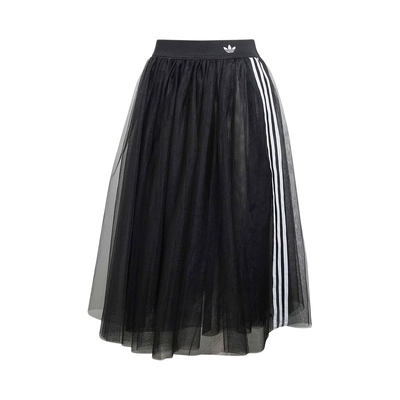 adidas阿迪达斯三叶草优雅薄纱运动半身裙2026春女中长裙 KS6563