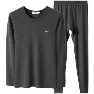 七匹狼男士保暖内衣加厚加绒打底棉毛衫冬季防寒男款秋衣秋裤套装