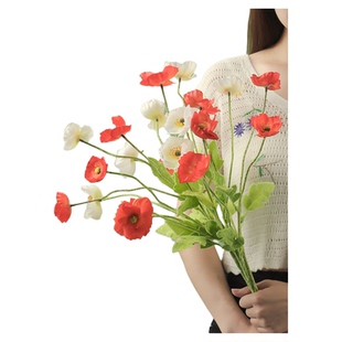 ins韩国虞美人罂粟仿真花房间装饰摆放花束假花摆拍服装拍摄道具