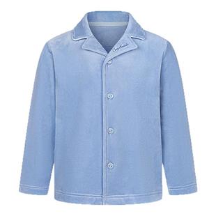 爱慕儿童海岛绒开衫男女孩长袖长裤分身家居厚睡衣裤A类新品