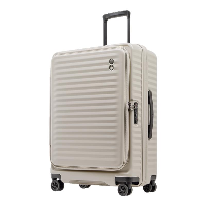 爱可乐万向轮扩容PC前开盖旅行箱
