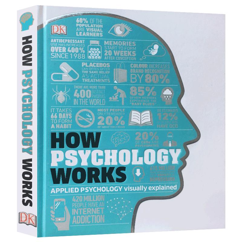 How Psychology Works 英文原版 心理学如何运作 DK心理学百科 科普百科图形图解 进口原版英语书籍Jo Hemmings