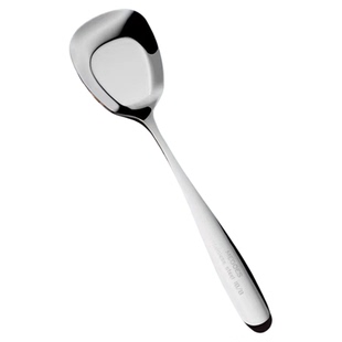 发两支！304不锈钢方头大平勺家用长柄饭菜勺加厚平底吃饭勺