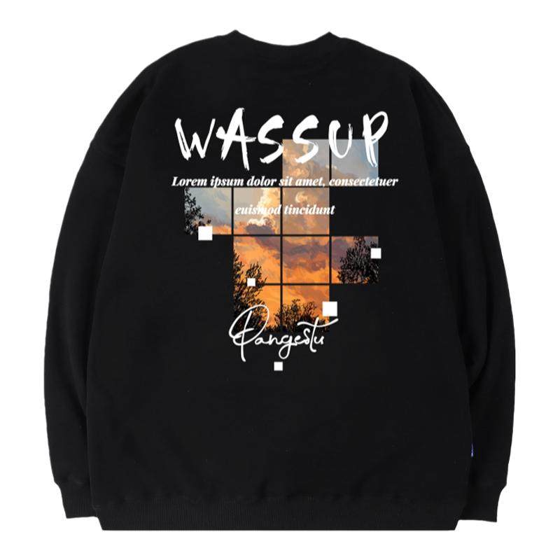 WASSUP云朵天空重磅卫衣男女