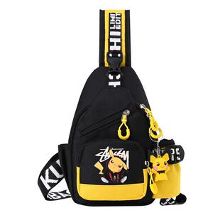 儿童胸包男童韩版潮男孩斜挎包可爱卡通小包包时尚小孩户外小背包