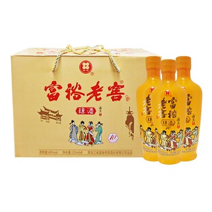 酒厂直供 富裕老窖琼酒10白酒小瓶酒二两半40度 浓酱兼香型礼盒装