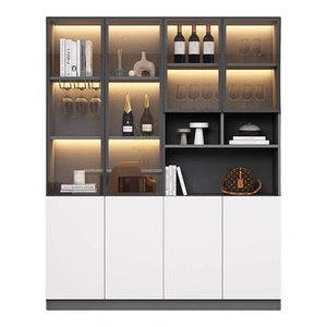 实木玻璃酒柜展示柜客厅2026新款酒架轻奢现代家用靠墙置物架商用