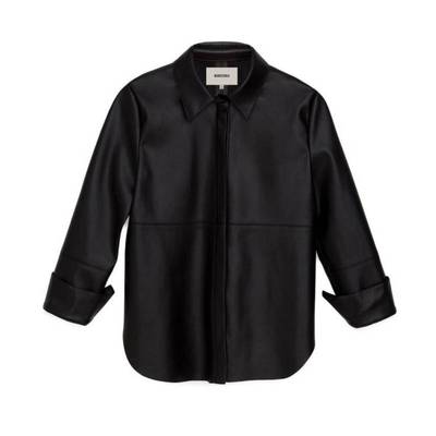 nanushka通勤黑色外套同款小羊皮