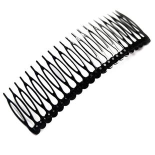 碎发叉发梳插梳刘海梳发卡加长24齿大号铁齿合金属13CM弧度镶嵌钻